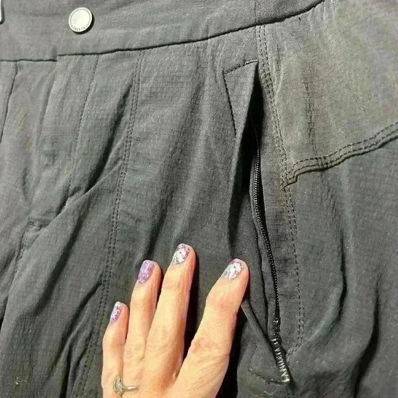 ATHLETA Windbreaker Lightweight Dark Blue Stretchy Waist Jogger Pants Women 4 - Picture 2 of 7